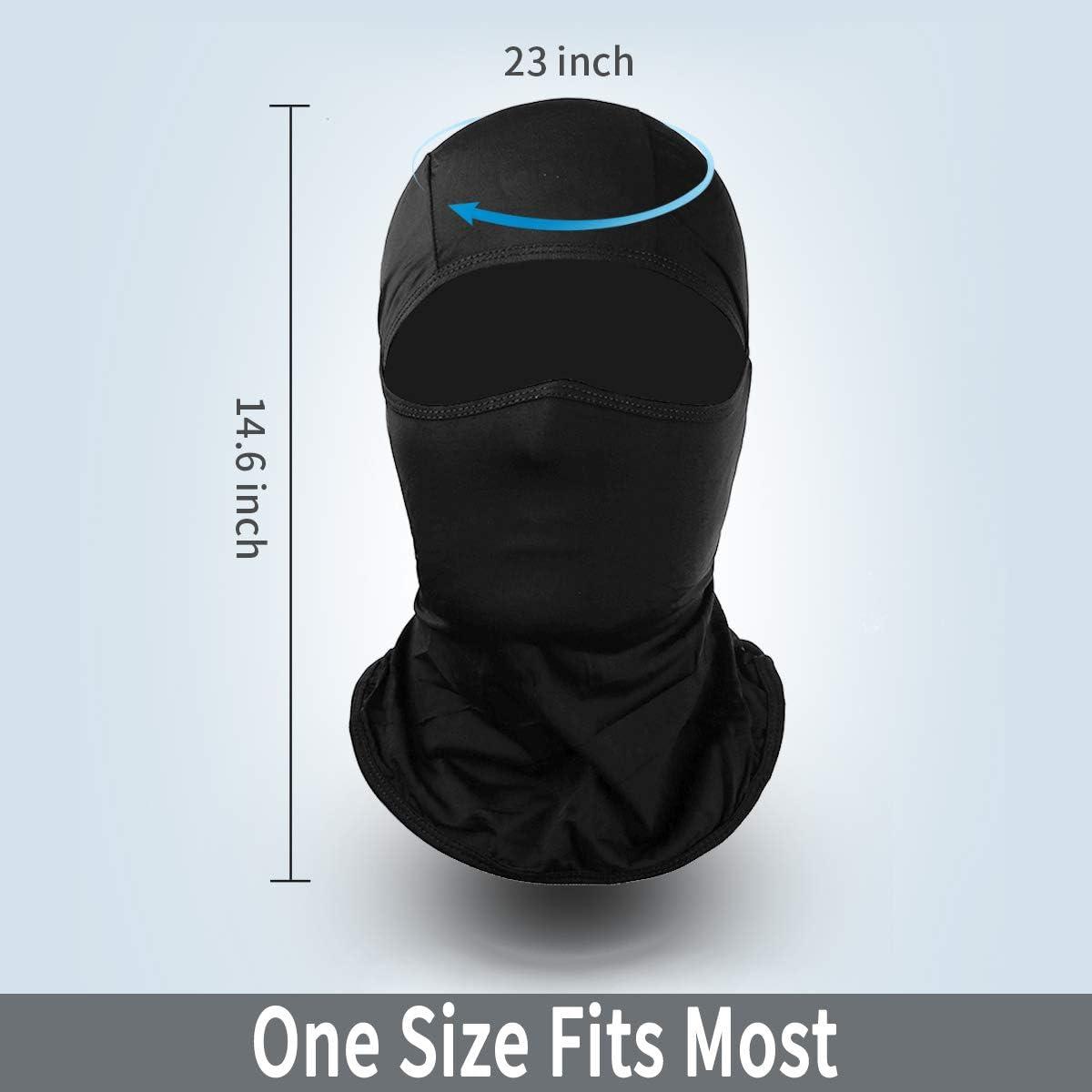 imageAchiou Balaclava Face Mask Ski Mask for Men Women Football Lightweight Sheisty Ninja Shiesty Sun Hood UV Protector CyclingBlack