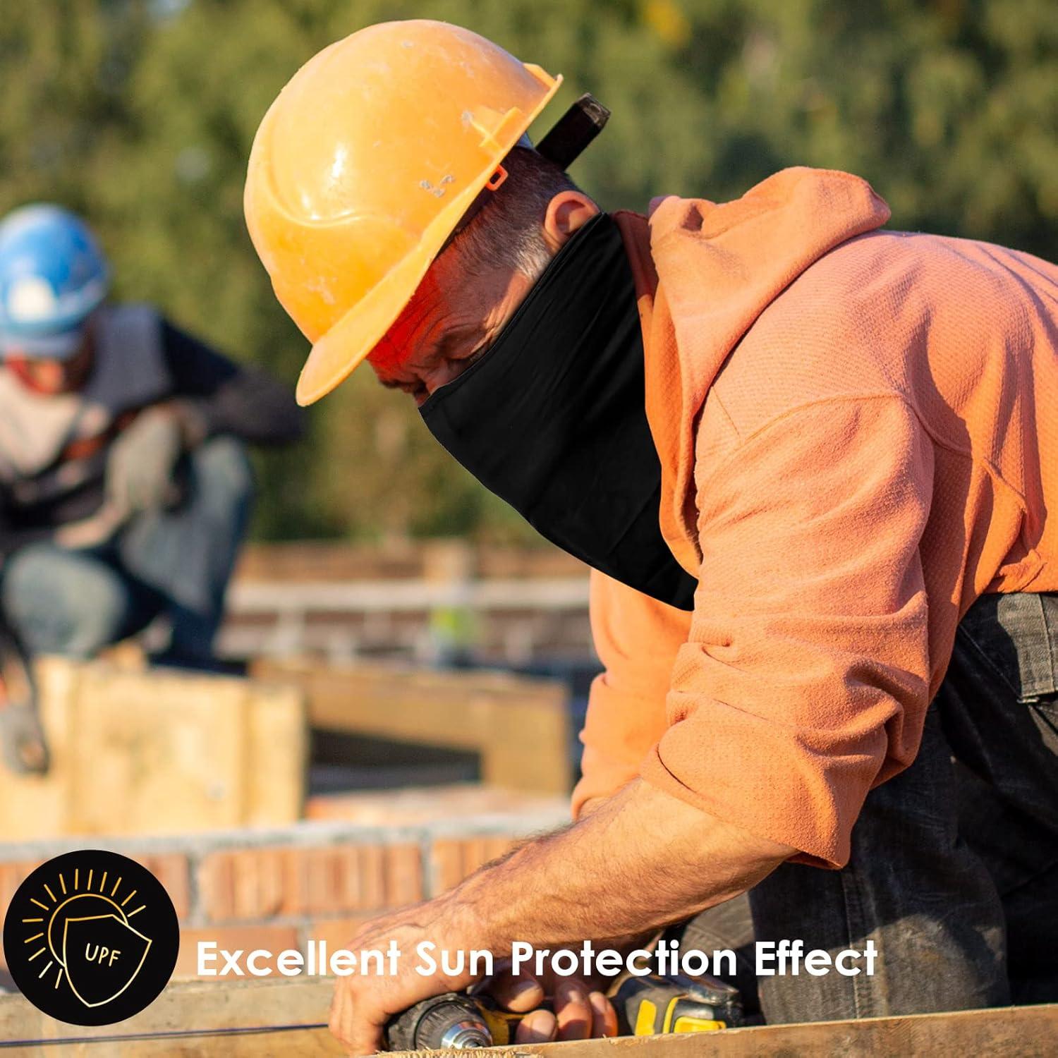 imageAchiou Balaclava Face Mask Ski Mask for Men Women Football Lightweight Sheisty Ninja Shiesty Sun Hood UV Protector CyclingBlack