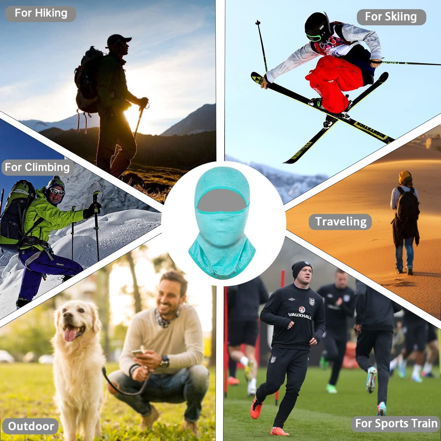 imageAchiou Balaclava Face Mask Ski Mask for Men Women Football Lightweight Sheisty Ninja Shiesty Sun Hood UV Protector CyclingBlue