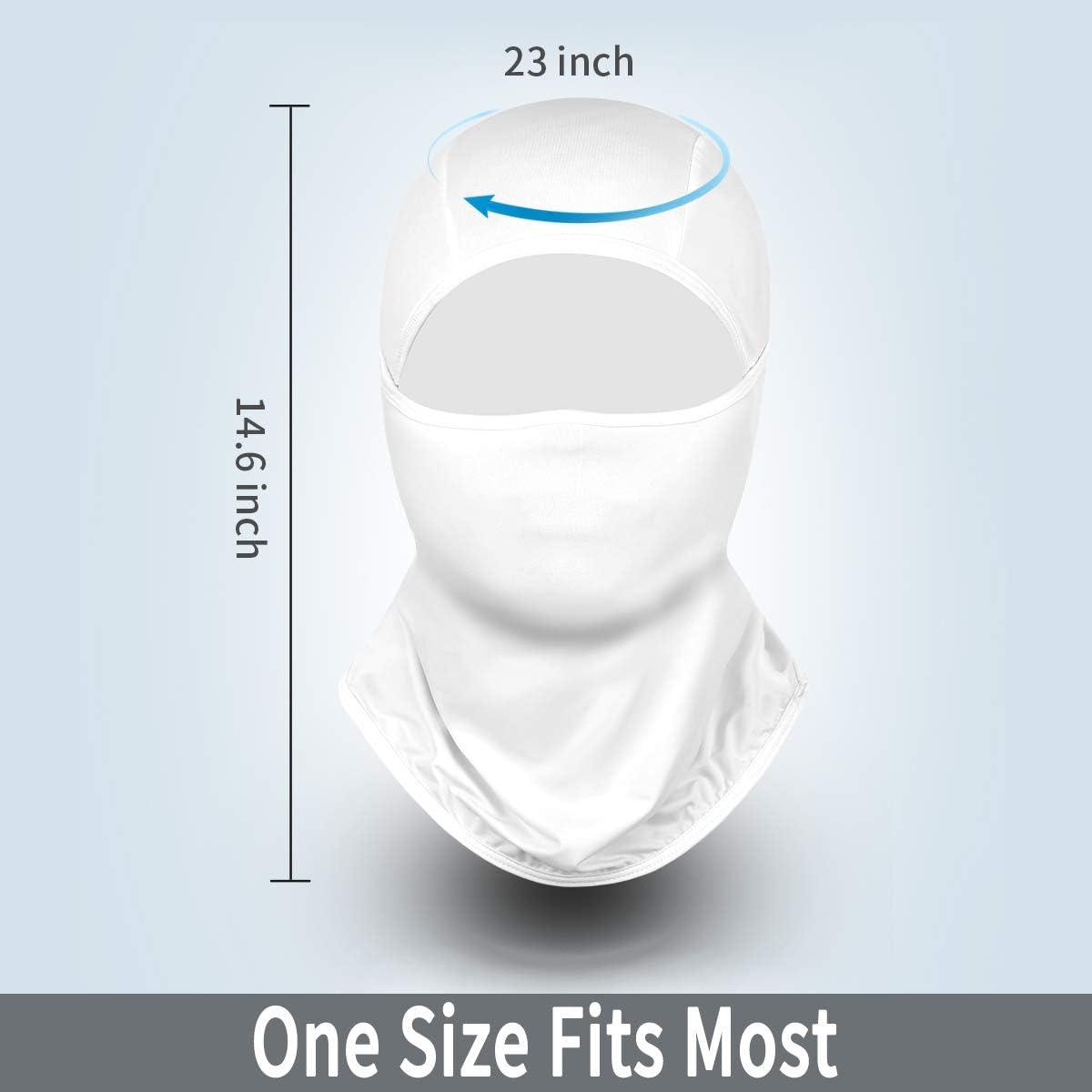 imageAchiou Balaclava Face Mask Ski Mask for Men Women Football Lightweight Sheisty Ninja Shiesty Sun Hood UV Protector CyclingWhite