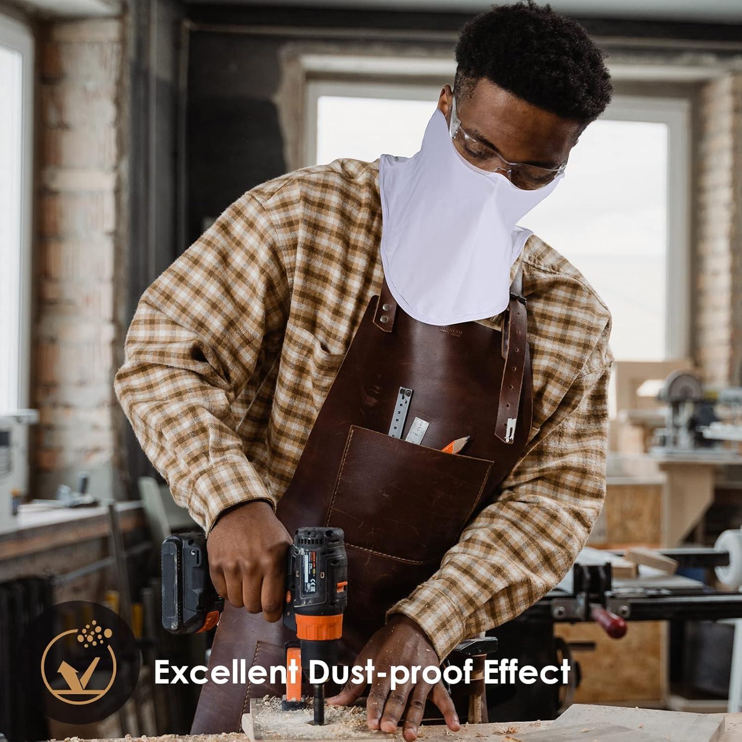 imageAchiou Balaclava Face Mask Ski Mask for Men Women Football Lightweight Sheisty Ninja Shiesty Sun Hood UV Protector CyclingWhite