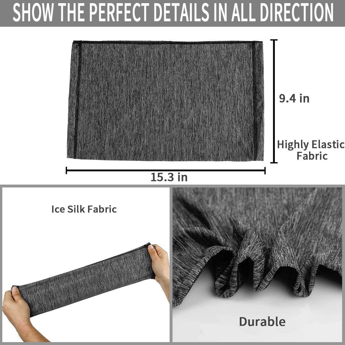 imageAchiou Neck Gaiter Face Cover Scarf UV Protection Mask for Men and WomenSoft Windproof Hiking Cycling RunningDark Grey Mix