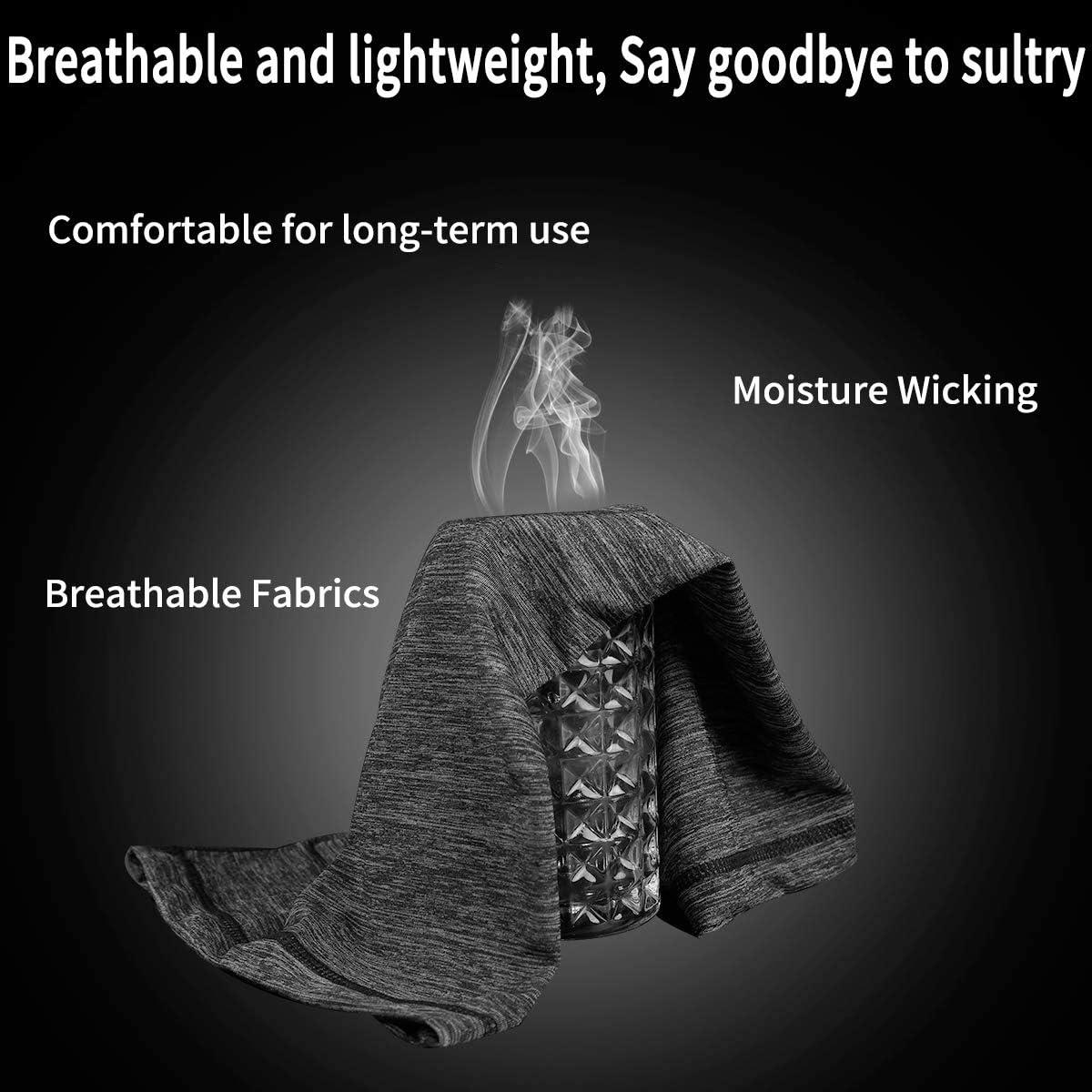 imageAchiou Neck Gaiter Face Cover Scarf UV Protection Mask for Men and WomenSoft Windproof Hiking Cycling RunningDark Grey Mix