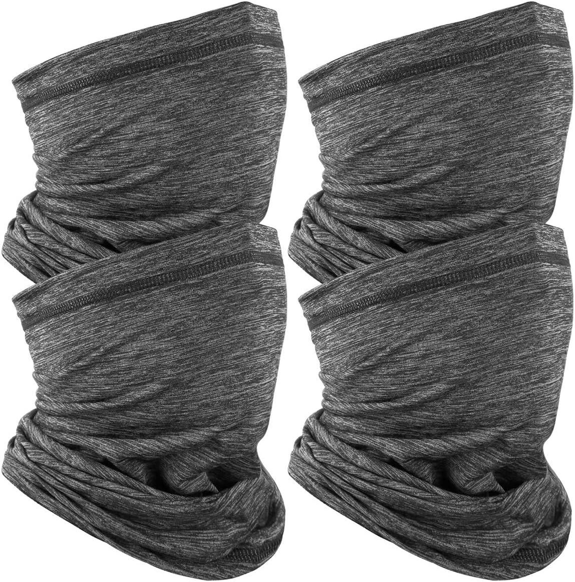 imageAchiou Neck Gaiter Face Cover Scarf UV Protection Mask for Men and WomenSoft Windproof Hiking Cycling RunningDark Grey Mix