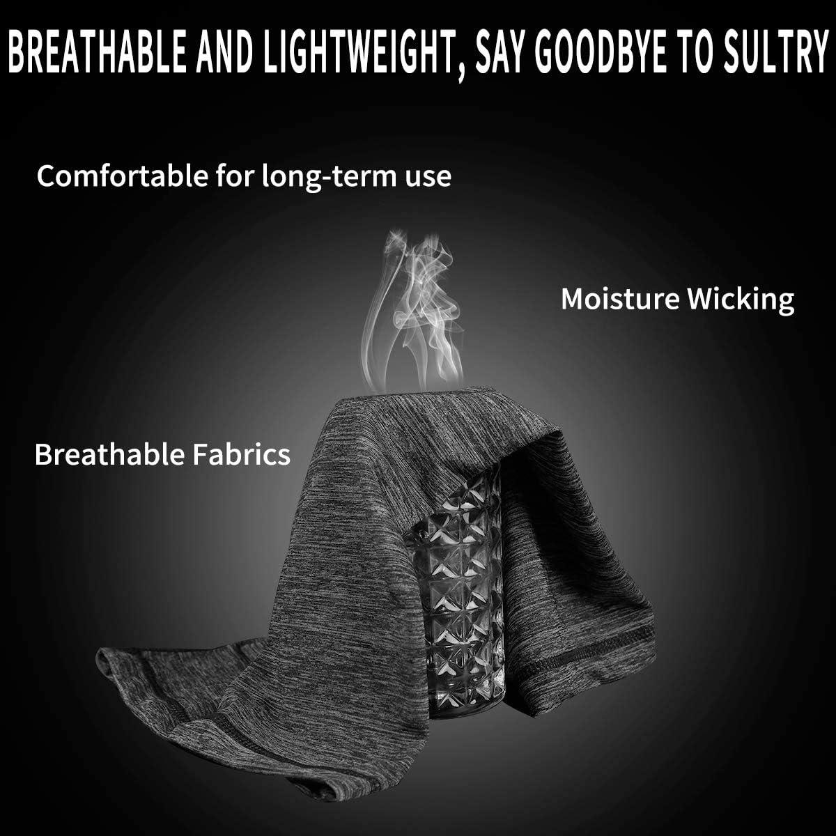 imageAchiou Neck Gaiter Face Cover Scarf UV Protection Mask for Men and WomenSoft Windproof Hiking Cycling RunningDark Grey Mix