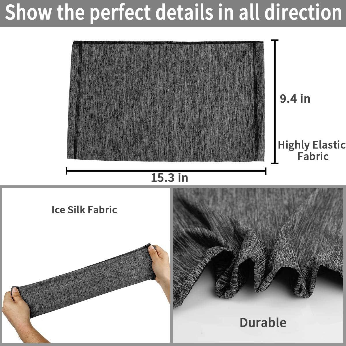 imageAchiou Neck Gaiter Face Cover Scarf UV Protection Mask for Men and WomenSoft Windproof Hiking Cycling RunningDark Grey Mix