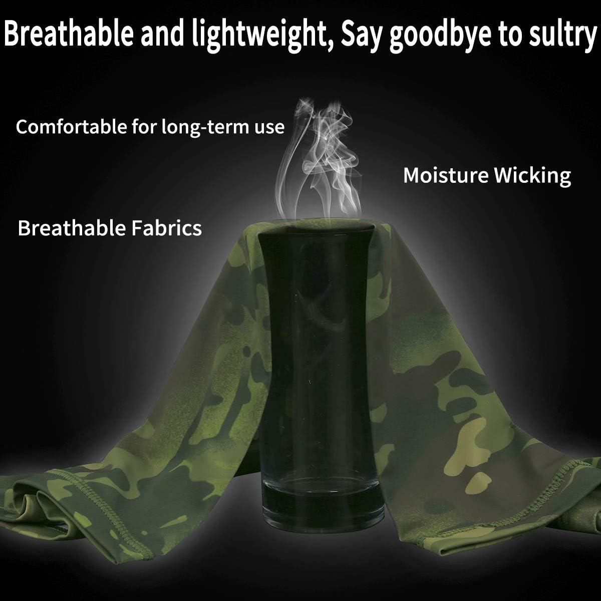 imageAchiou Neck Gaiter Face Cover Scarf UV Protection Mask for Men and WomenSoft Windproof Hiking Cycling RunningJungle Camouflage