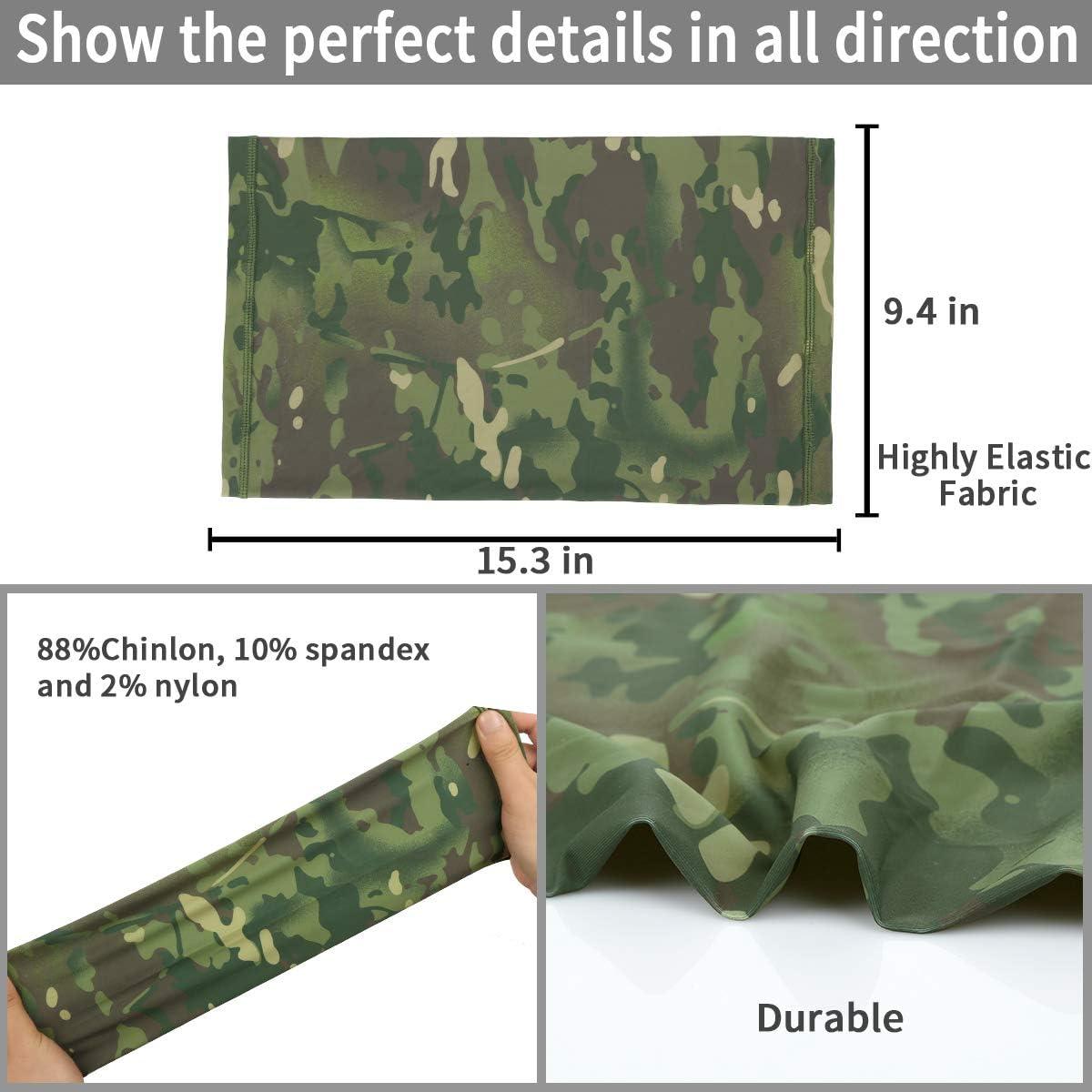 imageAchiou Neck Gaiter Face Cover Scarf UV Protection Mask for Men and WomenSoft Windproof Hiking Cycling RunningJungle Camouflage