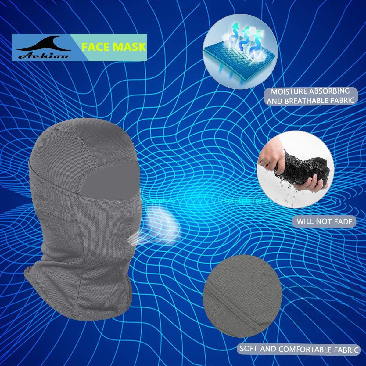 imageAchiou Ski Mask for Men Women Balaclava Face Cover Shiesty Mask UV Protector Lightweight for Motorcycle SnowboardGray
