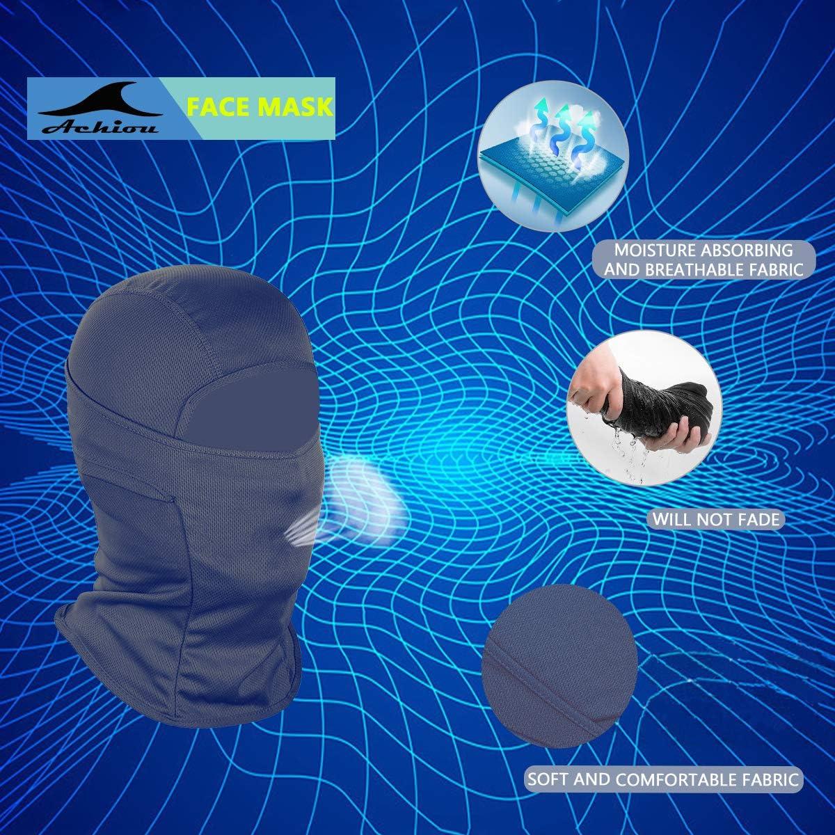 imageAchiou Ski Mask for Men Women Balaclava Face Cover Shiesty Mask UV Protector Lightweight for Motorcycle SnowboardNavy