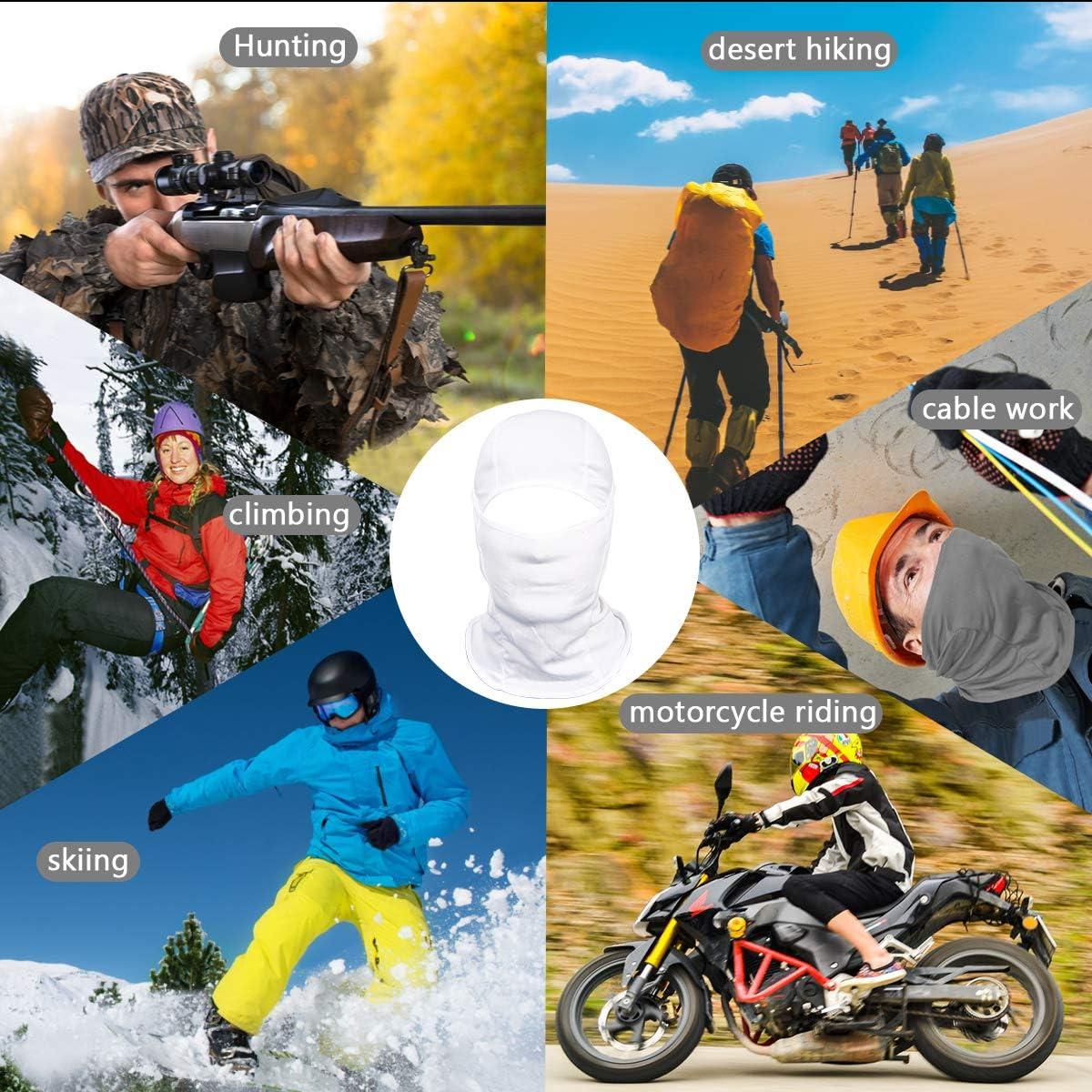imageAchiou Ski Mask for Men Women Balaclava Face Cover Shiesty Mask UV Protector Lightweight for Motorcycle SnowboardNew White