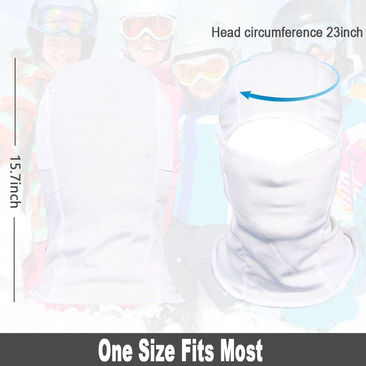 imageAchiou Ski Mask for Men Women Balaclava Face Cover Shiesty Mask UV Protector Lightweight for Motorcycle SnowboardWhite