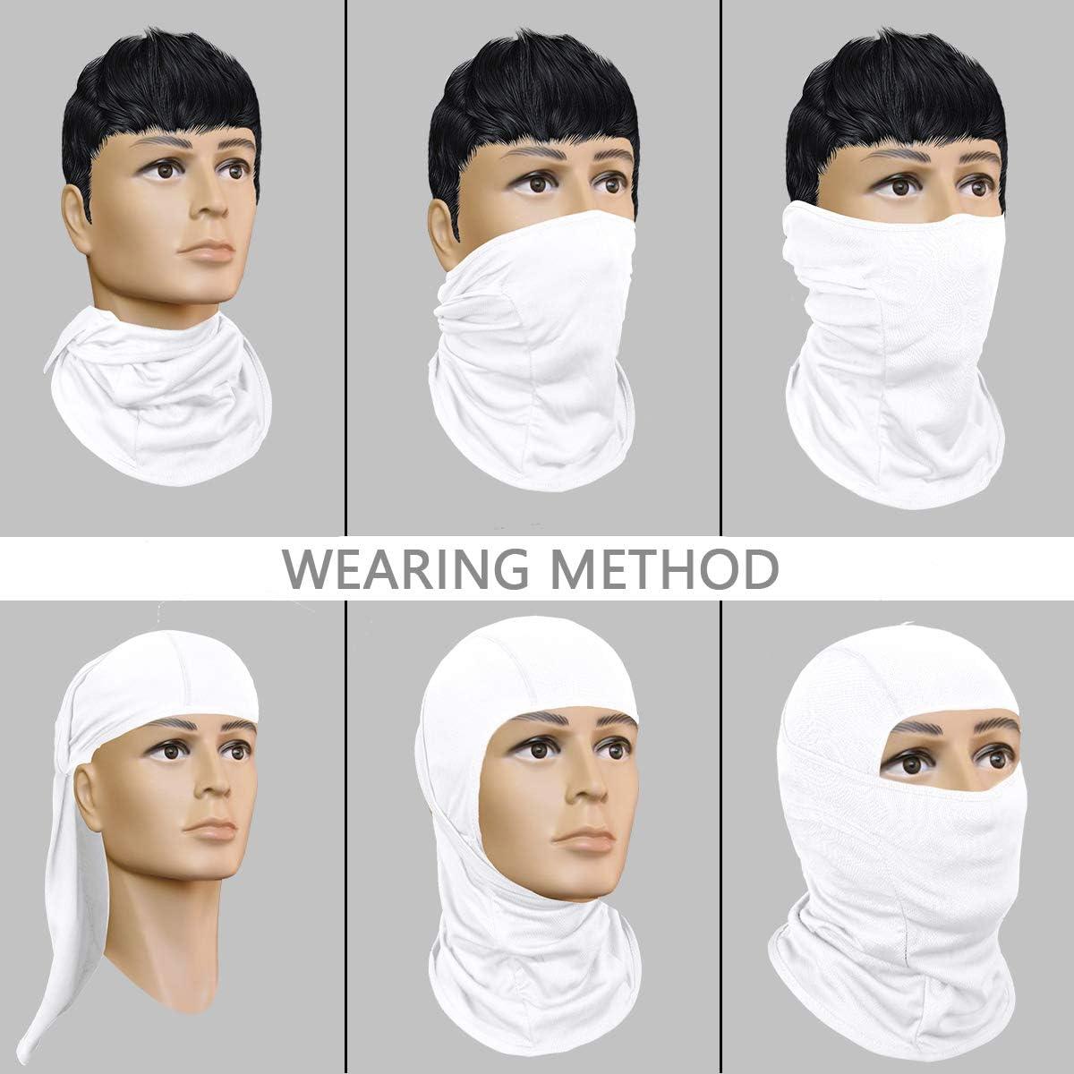 imageAchiou Ski Mask for Men Women Balaclava Face Cover Shiesty Mask UV Protector Lightweight for Motorcycle SnowboardWhite