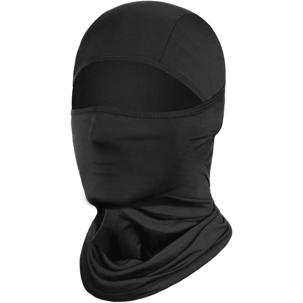 imageAchiou Balaclava Face Mask Ski Mask for Men Women Football Lightweight Sheisty Ninja Shiesty Sun Hood UV Protector CyclingBlack