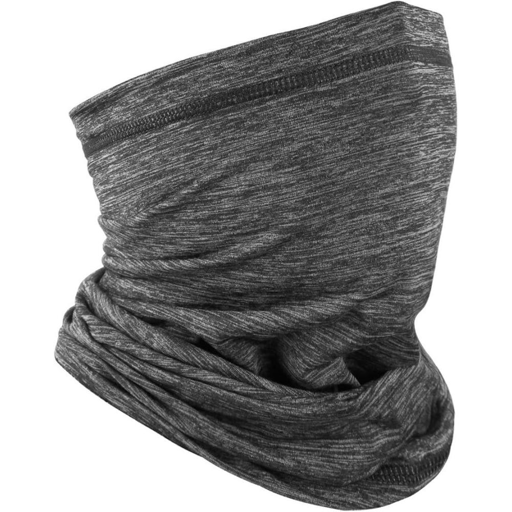 imageAchiou Neck Gaiter Face Cover Scarf UV Protection Mask for Men and WomenSoft Windproof Hiking Cycling RunningDark Grey Mix