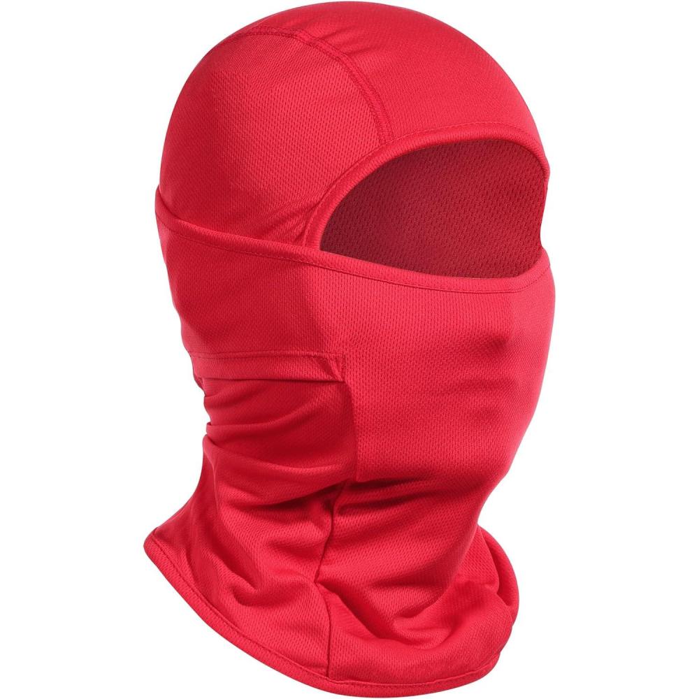 imageAchiou Ski Mask for Men Women Balaclava Face Cover Shiesty Mask UV Protector Lightweight for Motorcycle SnowboardRed