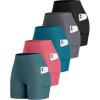 5packs - Black/Dark Gray/Coral Pink/Blue/Green