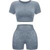 Short-sleeve + Shorts: Grey
