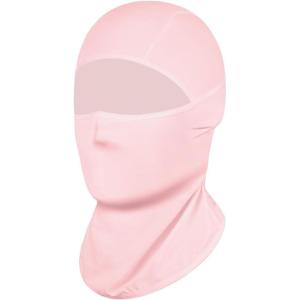 Achiou Balaclava Face Mask, Ski Mask for Men Women Football, Lightweight Sheisty, Ninja Shiesty Sun Hood UV Protector Cycling(Pink)