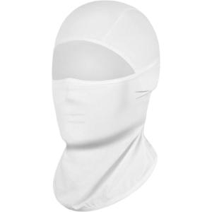 Achiou Balaclava Face Mask, Ski Mask for Men Women Football, Lightweight Sheisty, Ninja Shiesty Sun Hood UV Protector Cycling(White)