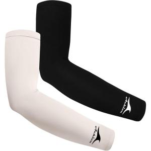 Achiou Cooling Ice Silk Arm Sleeves, Summer UV Sun Protection Compression Sleeves UPF 50+ for Women Volleyball Youth Sports(2 Pairs: 1pair Black 1 Pair Light Beige)