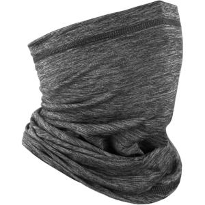 Achiou Neck Gaiter Face Cover Scarf, UV Protection Mask for Men and Women,Soft Windproof, Hiking Cycling Running(Dark Grey Mix)
