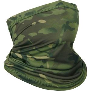 Achiou Neck Gaiter Face Cover Scarf, UV Protection Mask for Men and Women,Soft Windproof, Hiking Cycling Running(Jungle Camouflage)