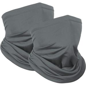 Achiou Neck Gaiter Face Cover Scarf, UV Protection Mask for Men and Women,Soft Windproof, Hiking Cycling Running(Light Grey)