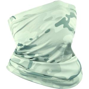 Achiou Neck Gaiter Face Cover Scarf, UV Protection Mask for Men and Women,Soft Windproof, Hiking Cycling Running(White Camouflage)