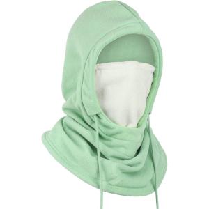 Achiou Ski Mask for Men Women, Winter Balaclava Warm Windproof Face Mask, Full Head Cover Scarf Neck for Cold Weather(Green)