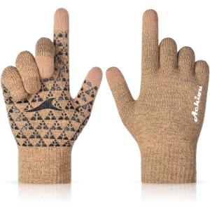 Achiou Winter Gloves, Glove for Men Women, Upgraded Touch Screen Texting Warm Running with Thermal Soft Knit Lining(Humpback)