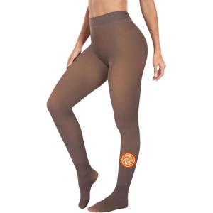 LZYVOO Fleece Lined Winter Tights Women – Fake Translucent Warm Pantyhose Sheer Thick Thermal Tights Leggings(Light Brown)