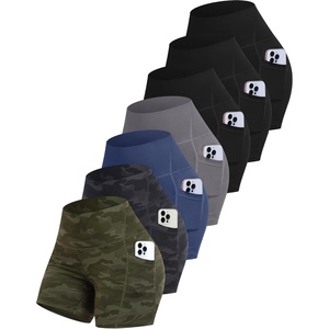 LZYVOO Women 5″ Biker Shorts with Pockets, High Waist Tummy Control Workout Yoga Shorts(Black/Black/Black/Grey/Navy/Camo Green/Gamo Grey)