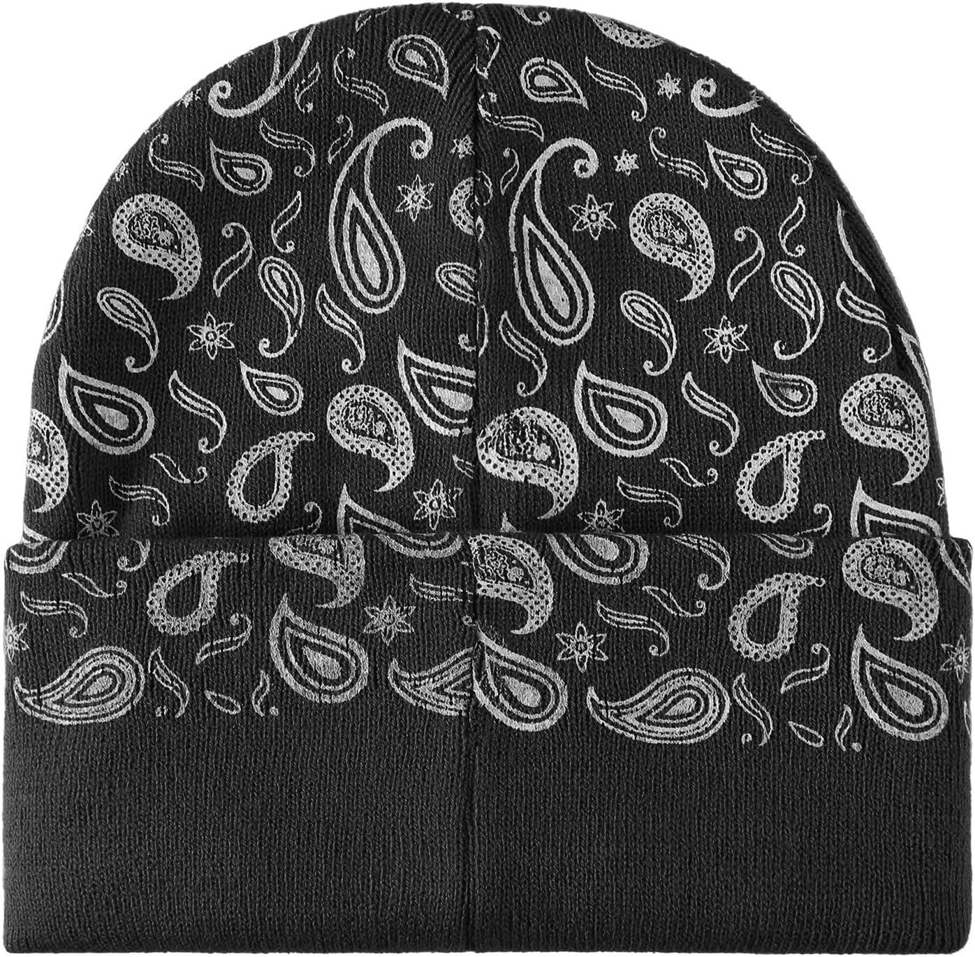 image:imageAchiou 3 Hole Balaclava Ski Mask for Men Women 3Hole Paisley Full Face Cover Winter Warm Knitted Face Mask Outdoor Sports
