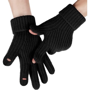 Achiou Winter Knit Gloves for Men Women, Touch Screen Texting Knitted Gloves Touchscreen Warm Outdoor Soft Elastic Lining