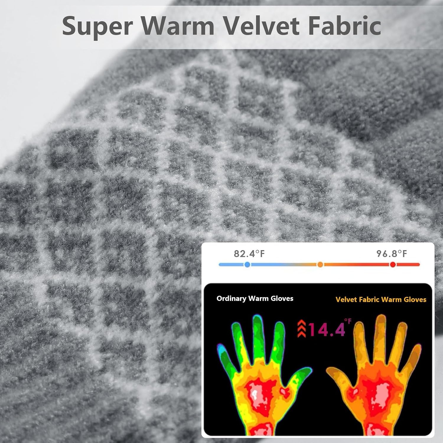 image:imageAchiou Womens Winter Gloves for Cold Weather Touchscreen Texting WarmDark Grey