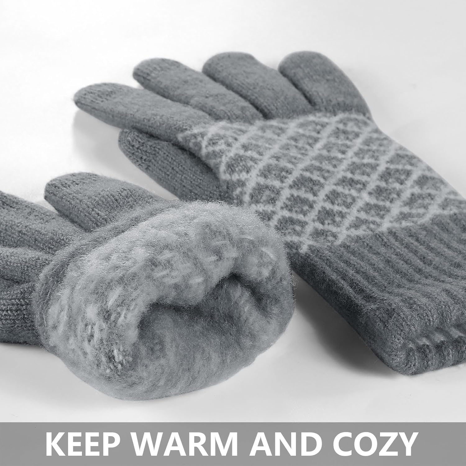 image:imageAchiou Womens Winter Gloves for Cold Weather Touchscreen Texting WarmDark Grey