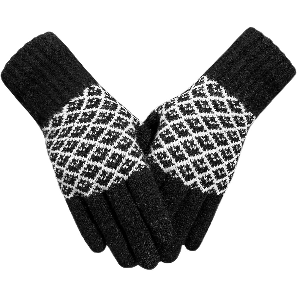 image:imageAchiou Womens Winter Gloves for Cold Weather Touchscreen Texting WarmBlack