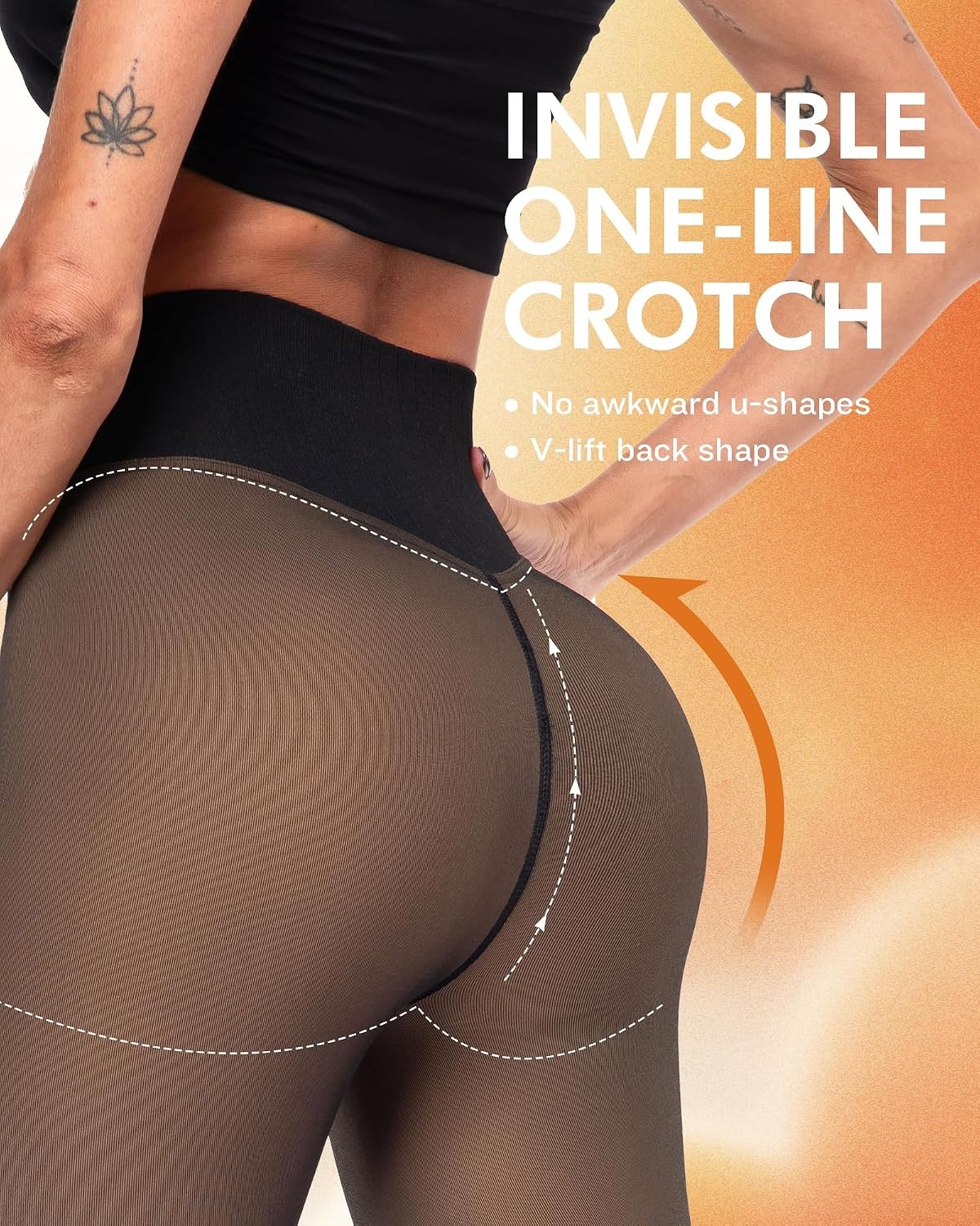 image:imageLZYVOO Fleece Lined Winter Tights Women Fake Translucent Warm Pantyhose Sheer Thick Thermal Tights LeggingsTummy Control Coco